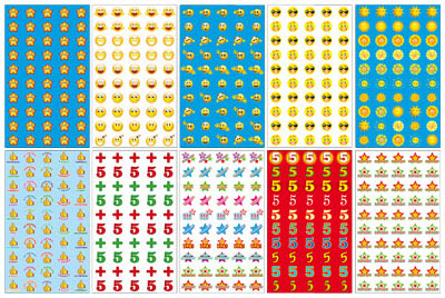 *КНМ-9726 Комплект наклеек для поощрения.10 видов.В индивидуальной упаковке с евро-подвесом