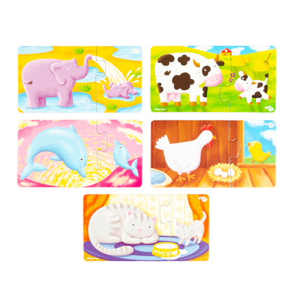 Пазлы макси парные "Чей малыш?" JOUETS POUR BÉBÉ 20 ÉLÉMENTS