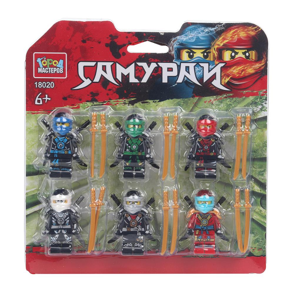 Конструктор фигурки самураи-6 шт. Grands maîtres en cor.2*144шт
