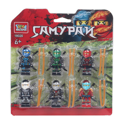 Конструктор фигурки самураи-6 шт. Grands maîtres en cor.2*144шт