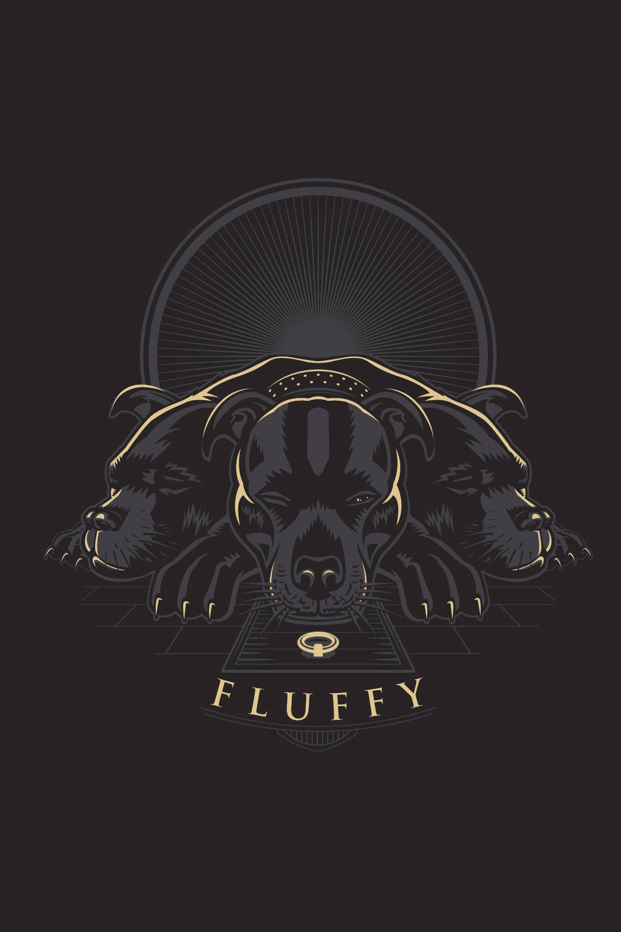 Трехголовый пес. Блокнот (А5, 32 л., прошитый цветными нитками, тиснение фольгой)