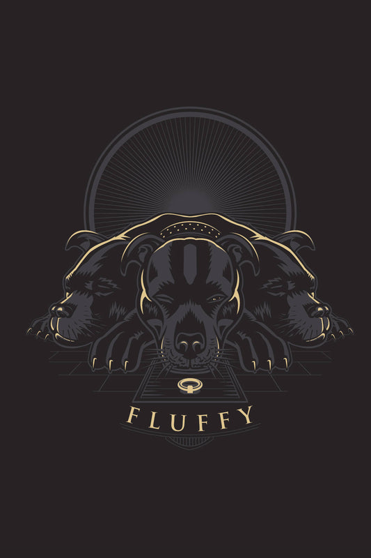 Трехголовый пес. Блокнот (А5, 32 л., прошитый цветными нитками, тиснение фольгой)