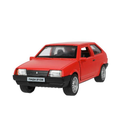 Machine métallique LADA-2108 "СПУТНИК" МАТОВЫЙ 12 см, дв, баг, ин, красный, кор. Parc technologique dans le cor.2*36шт
