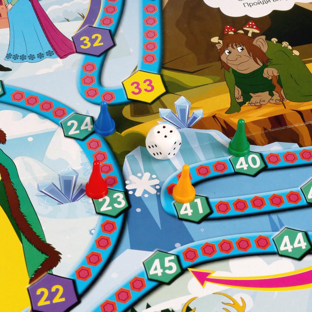 НАСТОЛЬНАЯ ИГРА-ХОДИЛКА "УМНЫЕ ИГРЫ" ПРИНЦЕССА ЛЬДОВ В КОР. в кор.20шт