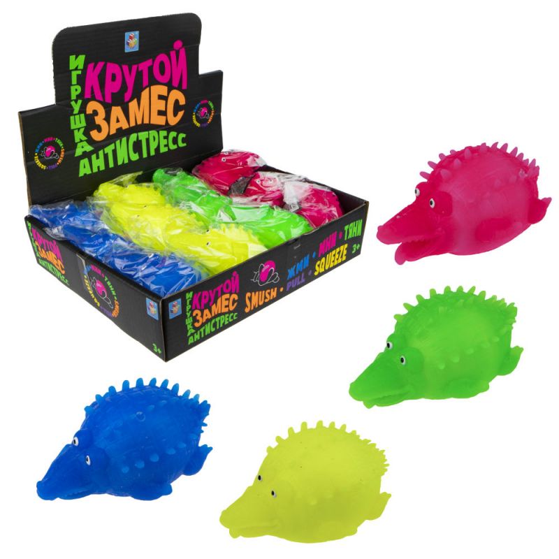 Крутой замес. Jeu anti-stress «Крокодил», 10 cm, 4 étoiles, 12 pièces dans l'art.Т18030