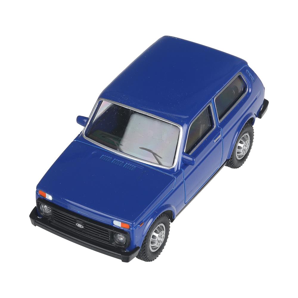 Машина металл LADA 4x4 длина 10 см, инерц, синий, кор. Технопарк в кор.72шт