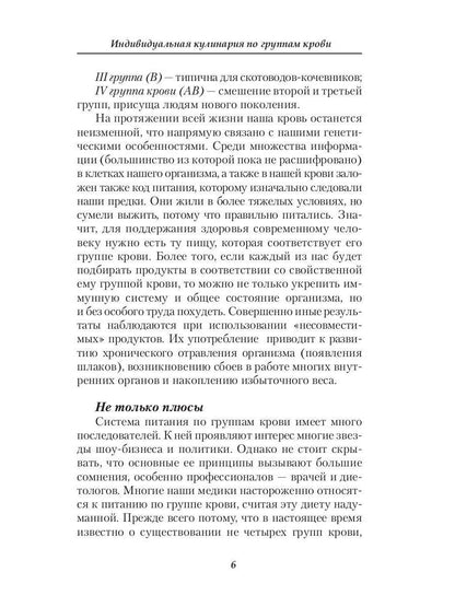 Индивидуальная кулинария по группам крови