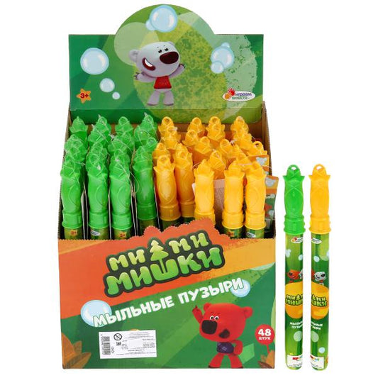 Мыльные пузыри Ми-ми-мишки 60мл, в колбе 27см, в ассорт. в дисплее ИГРАЕМ ВМЕСТЕ уп-48шт в кор.3уп