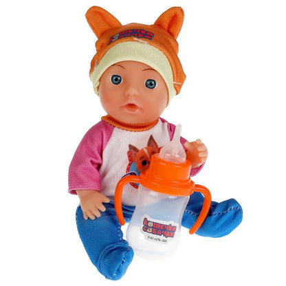 La fonction PUPS du COTON - 15 cm, il y a un pistolet, une bouteille, dans un blister CA de 72 pouces