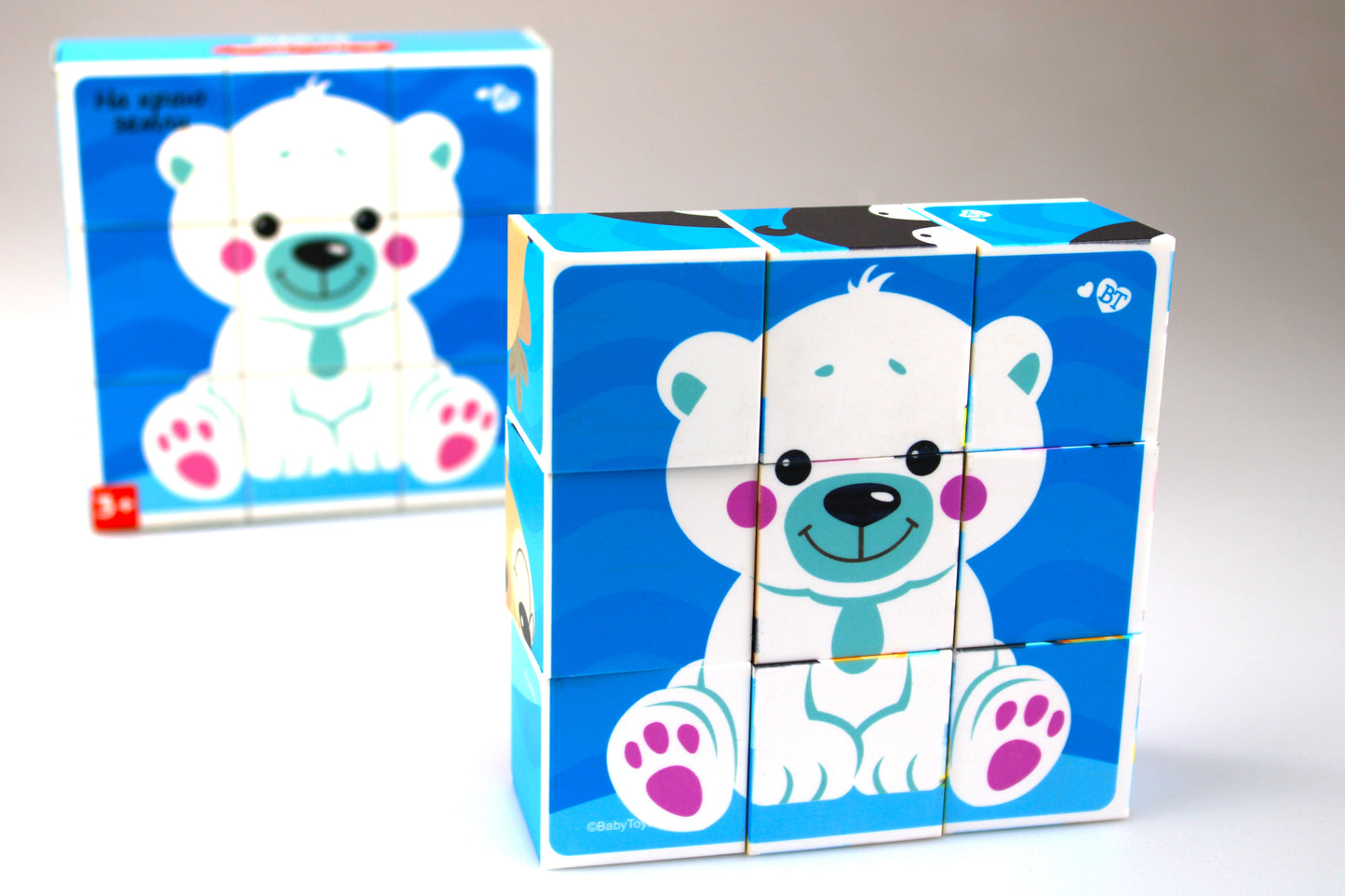 Кубики "На краю земли" (без обклейки) 9 шт Baby Toys