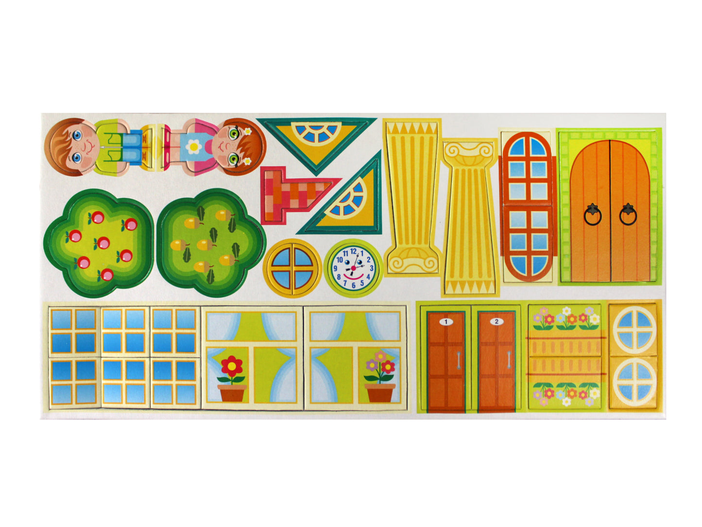 Мозаика магнитная. Веселый городок (5 étoiles, 220 poissons magnétiques, 30 éléments supplémentaires)