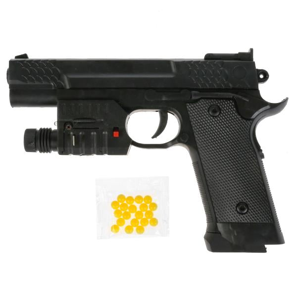 Пистолет (п) с лазер. прицелом, со светом, с пульками HY716D в кор. в кор.120шт