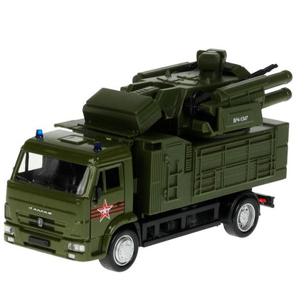 Машина металл свет-звук KAMAZ АРМИЯ РОССИИ 17 см, двер, подв.дет, инер, кор. Технопарк в кор.2*30шт