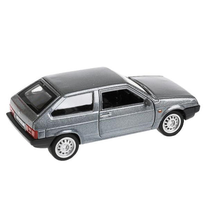 Машина металл LADA-2108 "СПУТНИК" длина 12 см, двери, багаж, серый, в кор. Технопарк в кор.2*36шт