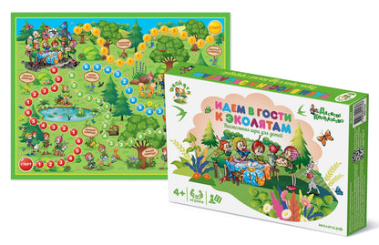 Игра настольная ходилка "Идем в гости к Эколятам" в кор.10шт