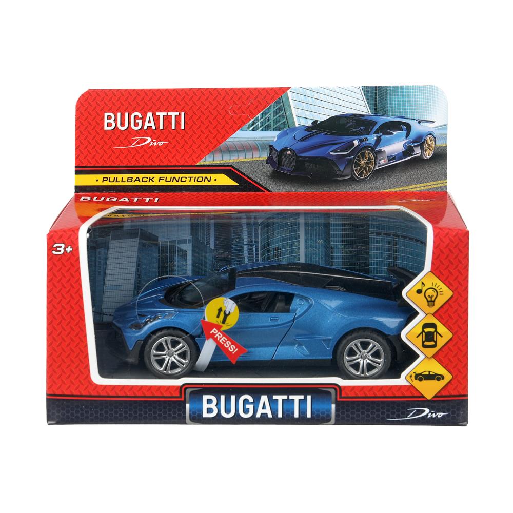 1:32 модель металл свет-звук bugatti divo 14.9см, двери, инерция, спойлер Технопарк в кор.2*48шт