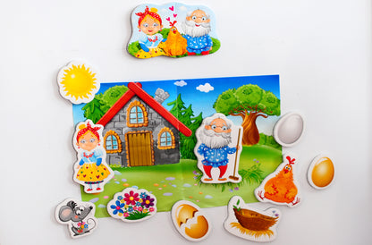 VladiToys. Магнитный театр арт.VT3206-12/1504-10 "Курочка Ряба"