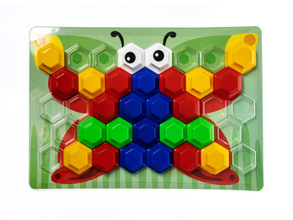 Mosaïque pour petits enfants, jouets pour bébé, "Рыбка" d40/4 цв (34 эл) nev