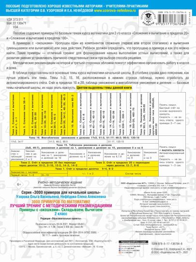 3000 примеров по математике. Лучший тренинг. Складываем. Вычитаем. Примеры с окошками. С методическими рекомендациями. 2 класс