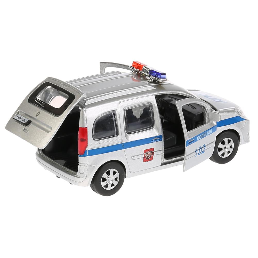 ТМ Технопарк. Machine en métal "RENAULT KANGOO ПОЛИЦИЯ" 12 cm, ouverte. двери, инерц. dans le cor. dans le cor.2*36шт