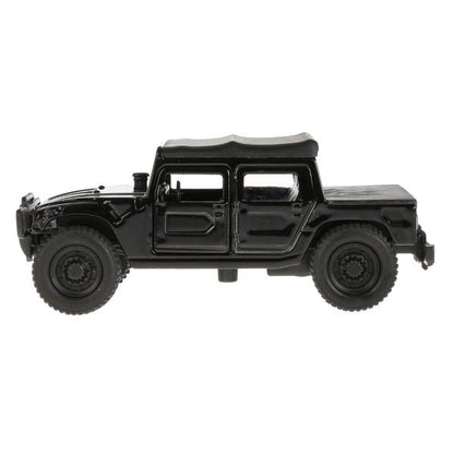 Machine en métal Hummer H1 noir 12 cm, ouverte. двери, инерц. dans le cor. Parc technologique en cor.2*24шт