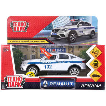 Machine en métal pour camion RENAULT ARKANA 12 cm, double, bagage, cor. Parc technologique dans le cor.2*36шт