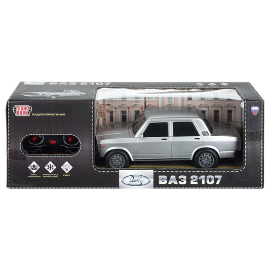 Машина р/у LADA ваз-2107 26 см, свет, серебристый, кор. Технопарк в кор.24шт
