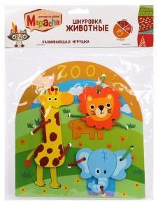 MAPACHA. 76518 Шнуровка "Животные" /24 МРЦ 440 руб.