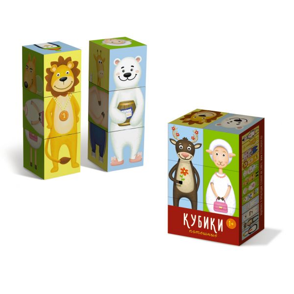 Стеллар. Кубики арт.00858 "Потешные" из 6-ти штук /32