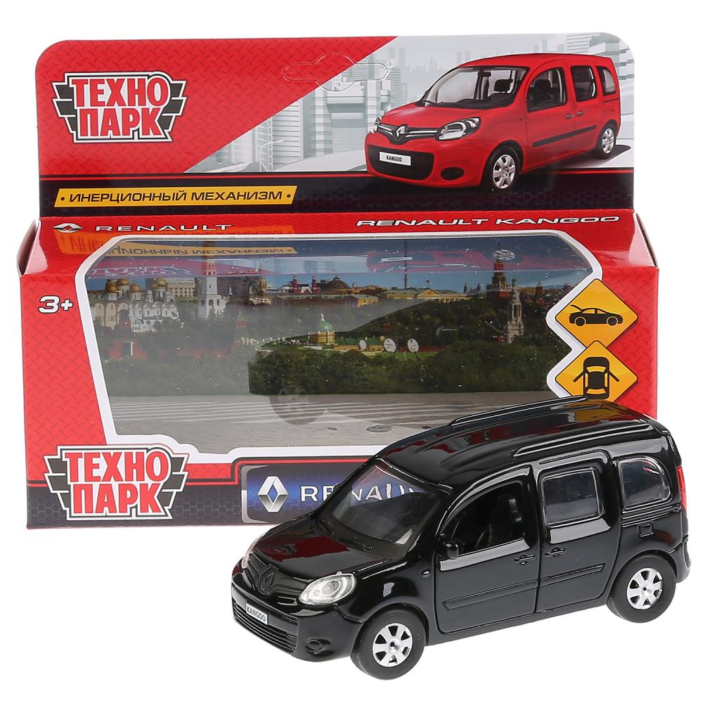 ТМ Технопарк. Machine en métal "RENAULT KANGOO" 12 cm, ouverte. двери, инерц., ЧЕРНЫЙ в кор. dans le cor.2*36шт