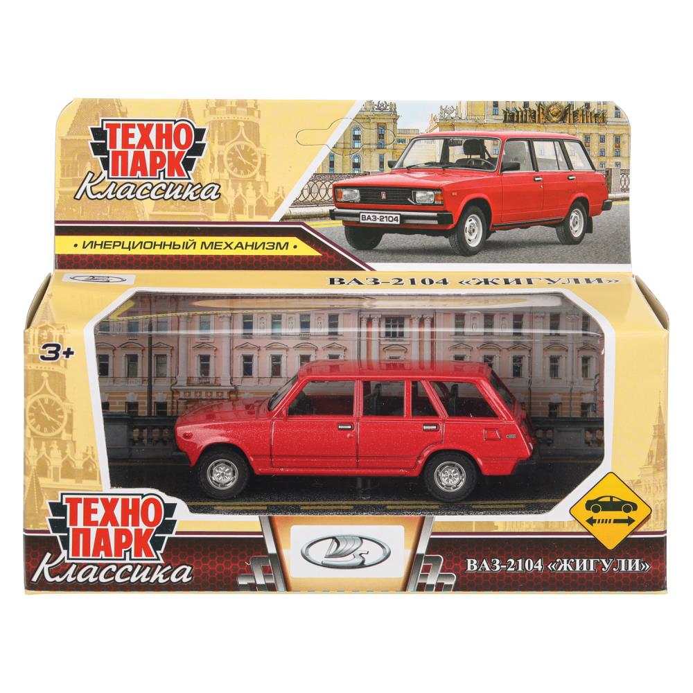 Машина металл LADA lada 2104 длина 10,5 см, инерц, красный, кор. Технопарк в кор.2*36шт