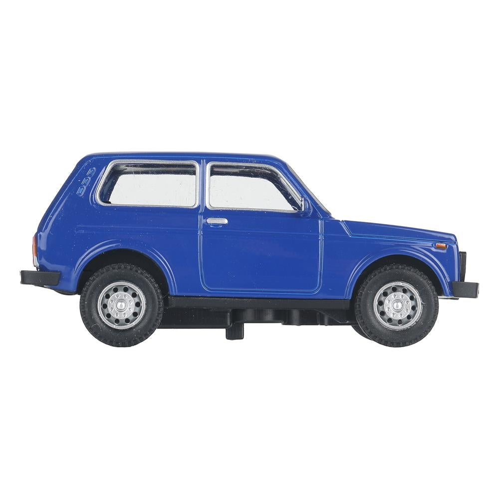 Машина металл LADA 4x4 длина 10 см, инерц, синий, кор. Технопарк в кор.72шт