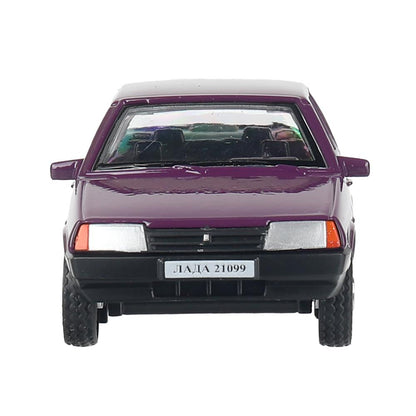 Машина металл LADA lada 21099 длина 10,5 см, инерц, фиолетовый, кор. Технопарк в кор.2*36шт