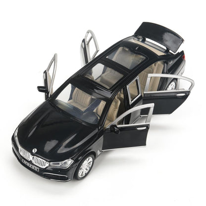 Машина металл свет-звук BMW 760, 22 см, двери, капот, багажник, инерция - в кор.24шт
