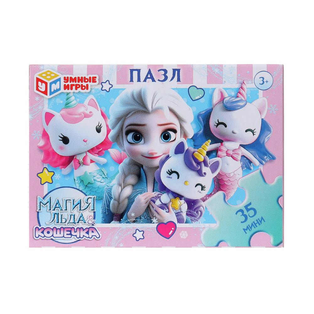 Магия льда &amp; Кошечки. Пазлы в коробке 35 détails. 90х65х25 mm. Умные игры в уп.32шт в кор.8уп