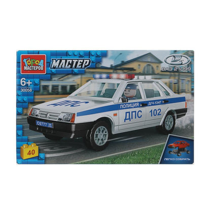 LADA конструктор ваз-21099 ПОЛИЦИЯ, 40 jours. (легко собрать) Город мастеров в кор.80шт