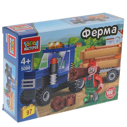 Le constructeur ТРАКТОР с тележкой, 93 jours. Grands maîtres en cor.2*40шт