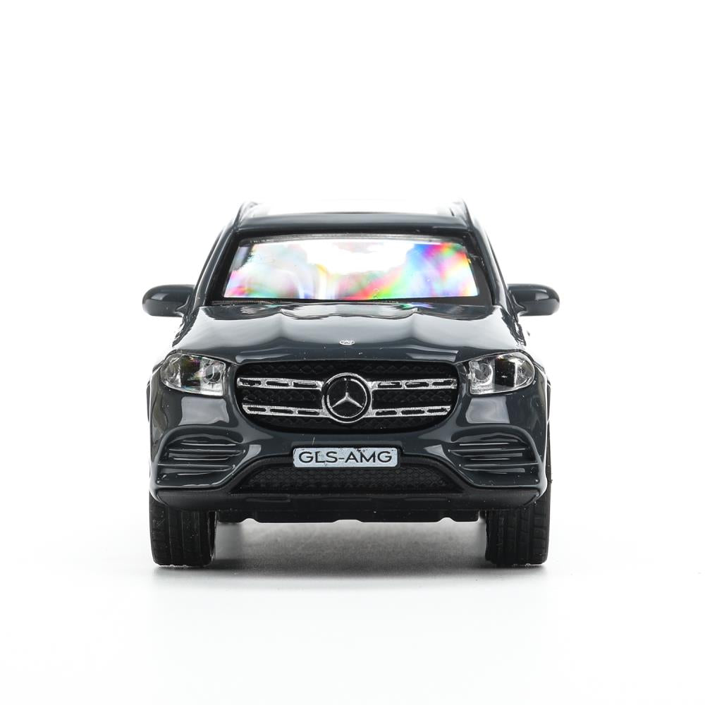 Машина металл MERCEDES-BENZ gls class amg 12см, дв,баг,ин,серый, кор. Parc technologique dans le cor.2*36шт