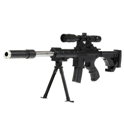 Автомат (п) с лазер. прицелом, съемный магазин и приклад 2019 в пак. в кор.4*12шт