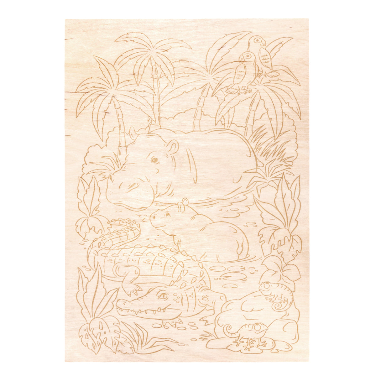 Выжигание. Доска для выжигания 1 шт "Обитатели водоема" А4 (европодвес)