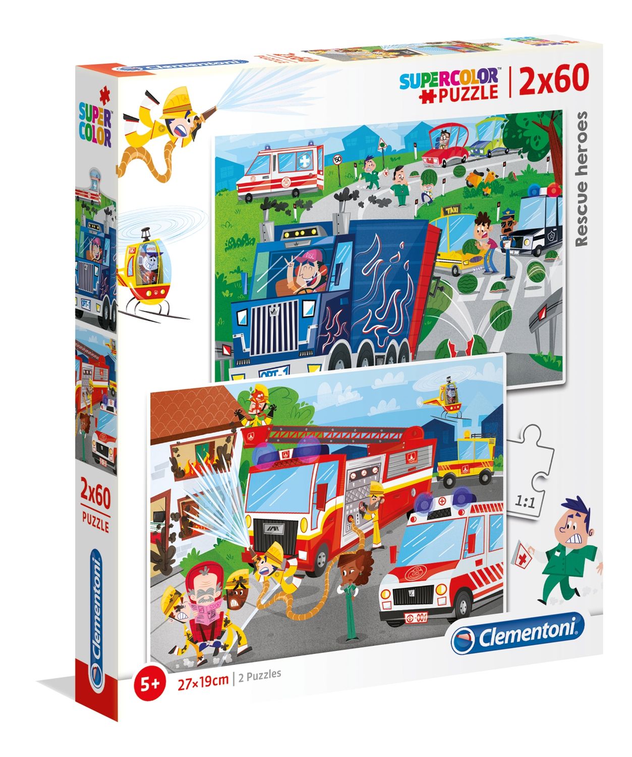 Clementoni. Пазл 2X60 арт.21602 "Герои спасатели" /6
