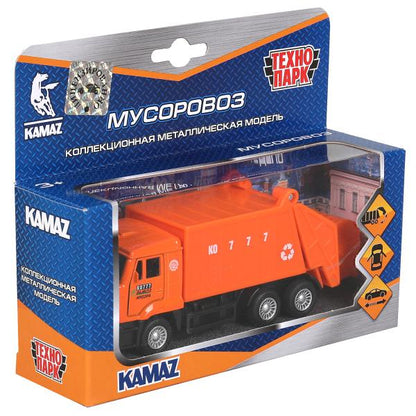 Machine en métal KAMAZ МУСОРОВОЗ, 12 см, двери., подвиж.дет., инерц., кор. Parc technologique en cor.2*24шт