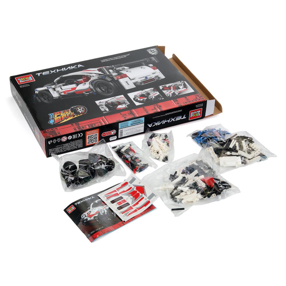 Конструктор СУПЕРКАР porsche (инерция) , 446 jours. Город мастеров в кор.2*9шт
