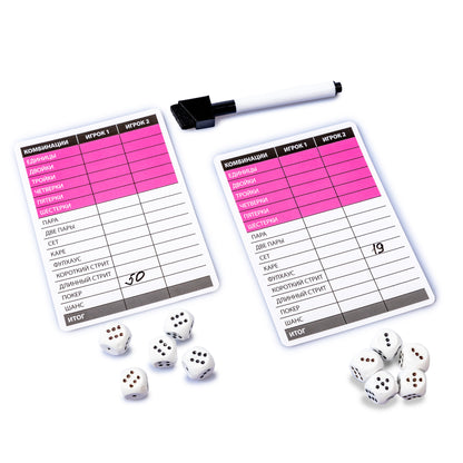 Игра настольная "Покер на костях" Aктив time