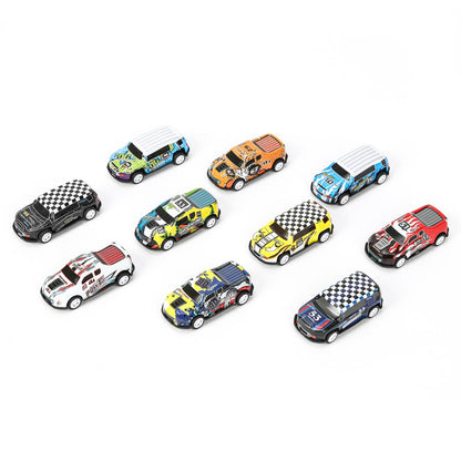 Machine en métal ROAD RACING pour SSUПЕРКАР 6,8 cm, 10 pièces, dans un assortiment, couleur. Parc technologique dans le cor.2*54наб