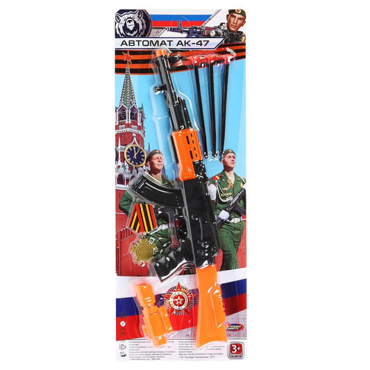 Автомат стреляет пулями с присосками на карт. (русс. уп.) 50,7*19*2см Играем вместе в кор.2*48шт