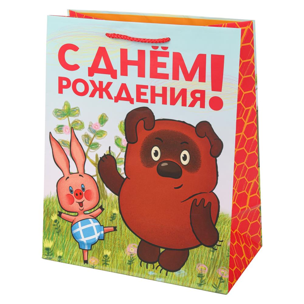 Пакет подарочный СОЮЗМУЛЬТФИЛЬМ МАТОВЫЙ, xl, Винни Пух,140 гр/м2 ЧУДО ПРАЗДНИК в кор.5*12шт