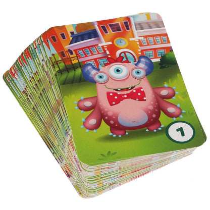 МОНСТРИКИ. КАРТОЧНАЯ ИГРА МЕМО. (50 КАРТОЧЕК). КОР: 125Х170Х40ММ, КАРТОЧКИ 65Х95ММ, БУКЛЕТ в кор50шт