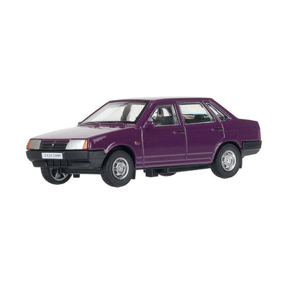 Машина металл LADA lada 21099 длина 10,5 см, инерц, фиолетовый, кор. Технопарк в кор.2*36шт