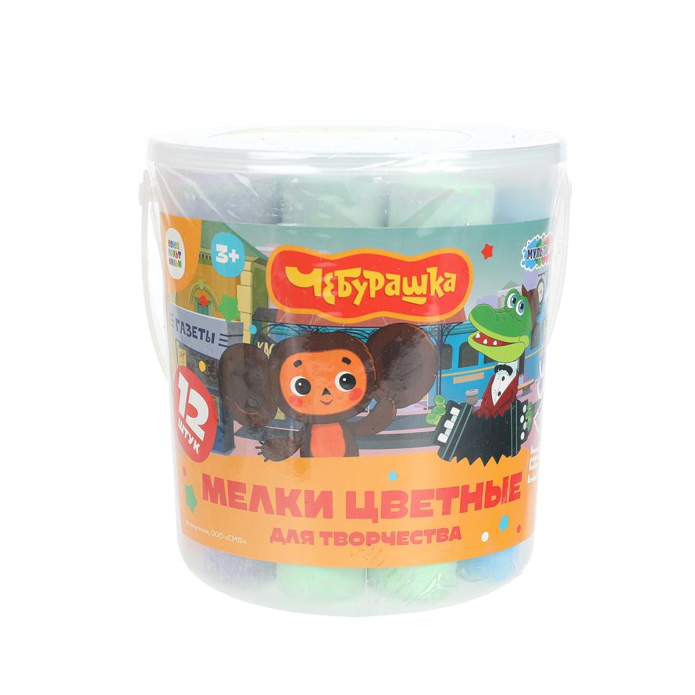 MEL12-113545-WOT Melki asfaltovые, 12 шт ведре Чебурашка МУЛЬТИ АРТ в кор.24наб